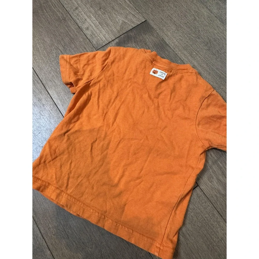Janie and Jack Shirt Infant 12-18 Months Orange Halloween Trick or Treat‎ Dogs